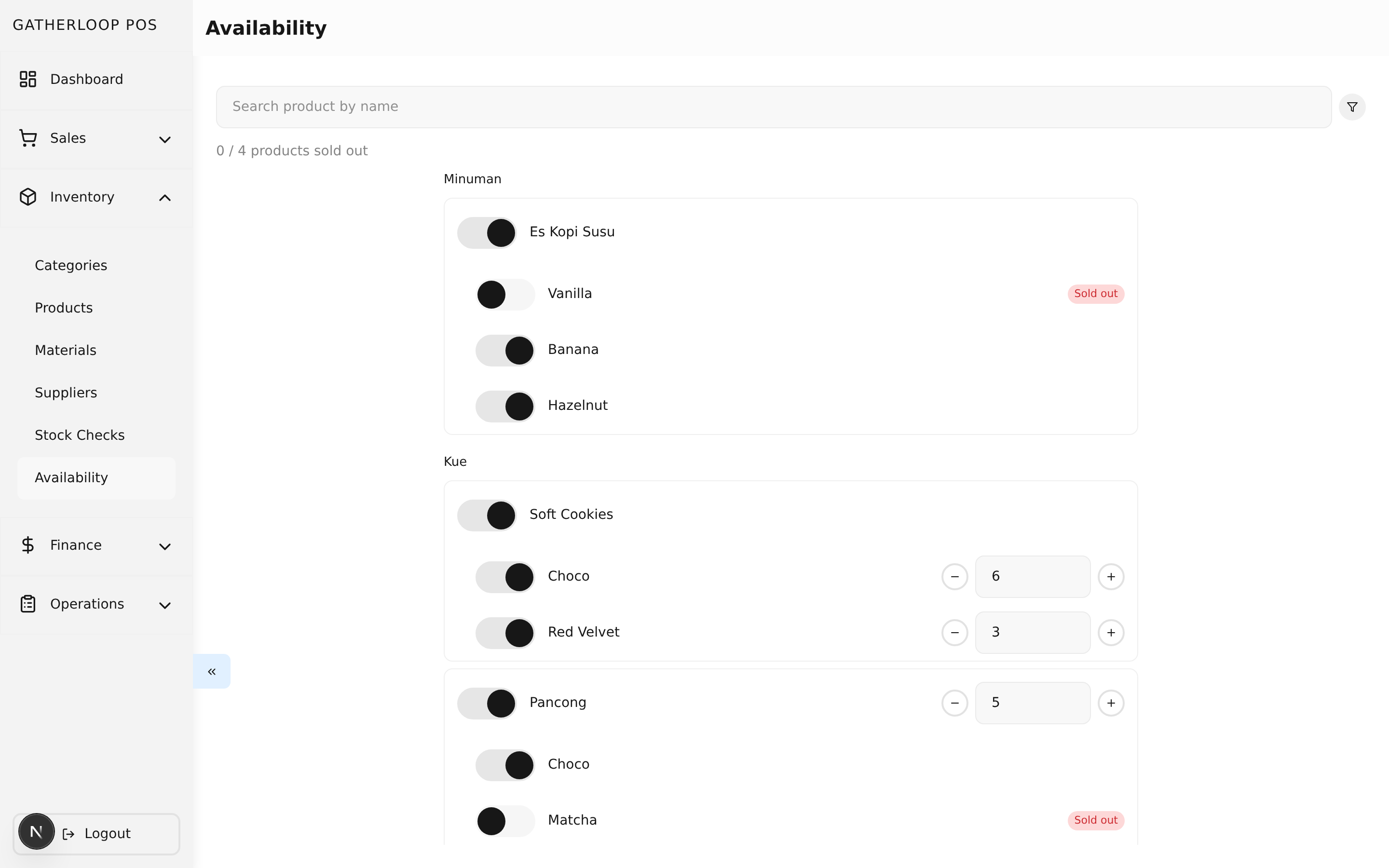 Availability screenshot
